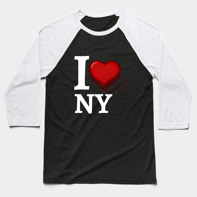 I LOVE NY Baseball T-Shirt by Casual Wear Co.